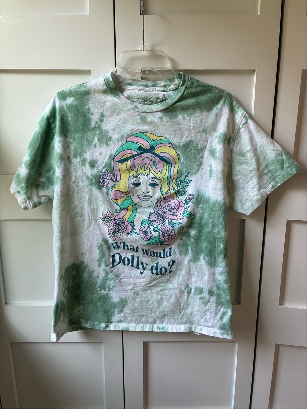 What Would Dolly Do? tie Dye Graphic Cotton Tee